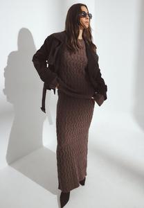 Джемпер NA-KD CABLE, Brown