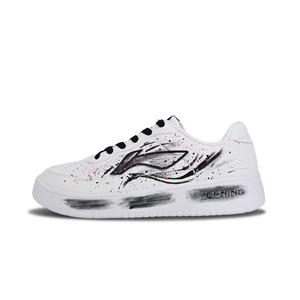 LINING Обувь для скейтборда Pontoon Boats с противоскользящей амортизацией и износостойкостью, низкая, унисекс, цвет белый, черный