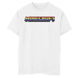 Футболка с пиксельным графическим логотипом Minecraft для мальчиков 8–20 лет Minecraft Licensed Character