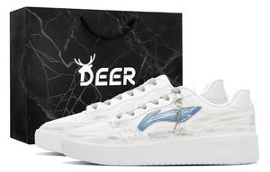 Li-Ning Floating Boat абразивостойкие амортизирующие низкие кроссовки для скейтбординга мужские бело-синие