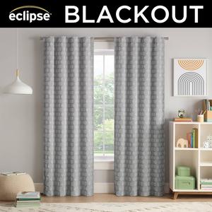 Eclipse Kids Dot Clip 100% затемняющий стержень с карманом на спине Панель для штор, серый