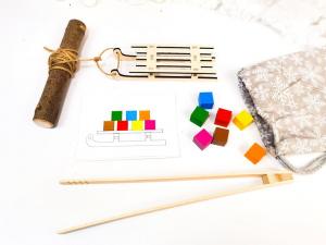 Сани, деревянный пазл, деревянные санки, картографирование, моторика. Inna marka