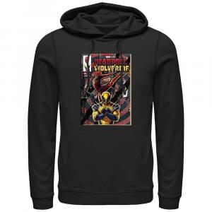 Мужская толстовка с рисунком Дэдпула и Росомахи в стиле комиксов Marvel, черный