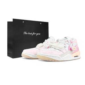 Jordan Legacy 312 WMNS CNY Abrasion Resistant Low top Vintage Basketball Shoes Unisex Pink White