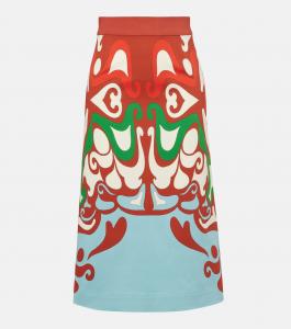 Юбка миди из смесового хлопка с принтом Baia La DoubleJ, Phoenix Placée