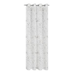 Штора с люверсами Gerster Rurun, 140x235x1 см, серый/белый