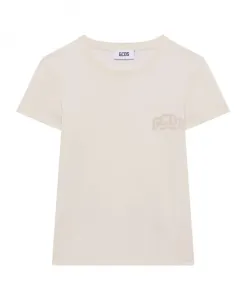 Эластичная футболка для отдыха с логотипом Gcds, бежевый