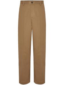 Брюки прямого кроя Maison Kitsuné, коричневый