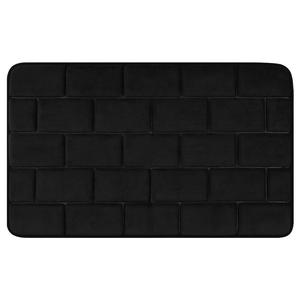 Коврик для ванной из пены с эффектом памяти, мягкий впитывающий, нескользящий, толстый, сухой, быстрый коврик, напольная ванна для ванной комнаты Unique Bargains, черный