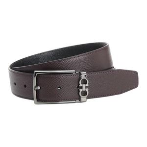 Реверсивный пояс Gancini Ferragamo, коричневый