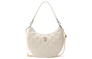 Искусственная кожа Сумка через плечо, Сумка на плечо Женская Кремово-абрикосовая MLB