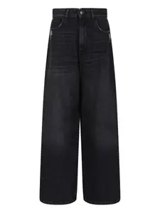 Джинсы с логотипом и нашивкой Caractère, черный