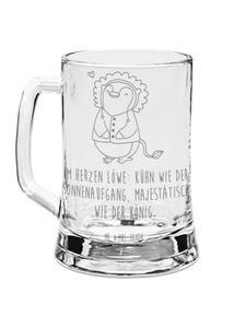 Пивная кружка с астрологическим знаком льва и надписью из прозрачного материала Mr. & Mrs. Panda