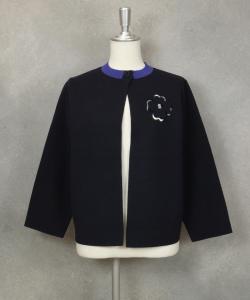 Вязаный кардиган с цветочным мотивом Studio Picone, цвет Navy (060)