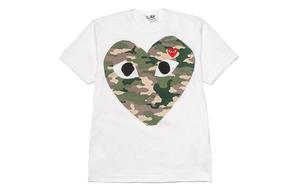 CDG Play Мужская белая футболка с коротким рукавом