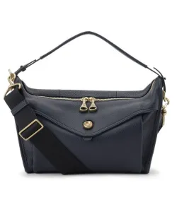 Двусторонняя наплечная сумка с латунной пуговицей (размер M) Toff&Loadstone, цвет Dark Navy (094)