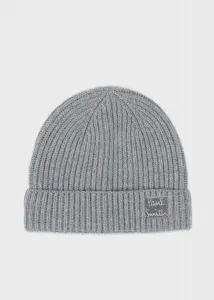 Вязаная шапка с укороченным логотипом