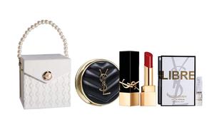 Набор косметики для женщин SAINT LAURENT, черный Leather+черный золотой 1971+1.2 Perfume Three-Piece Set