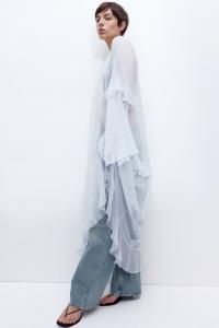 Шифоновое платье с воланами H&M, голубой