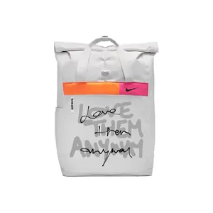 Футболка Love Anyway Amber Тканевый Рюкзак Унисекс Светло-Серебристый Серый Nike, Изогнутый Кот Кролик