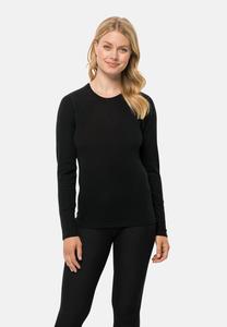 Топ с длинными рукавами Jack Wolfskin, черный