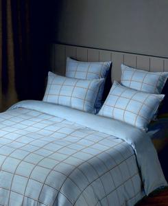 Комплект постельного белья Hugo Boss в клетку, 3 предмета, размер Full/Queen Boss Home, цвет horizon