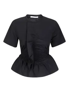 Футболка Ace с оборками Cecilie Bahnsen, черный