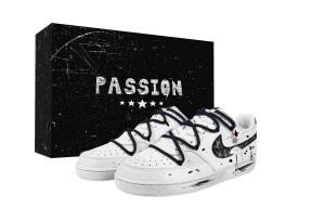 Nike Court Vision 1 Ink Heart Box устойчивые к истиранию низкие кроссовки для скейтбординга Unisex Black White