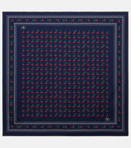 Шелковый шарф Cherryfic Valentino, Blu/Rosso/Verde/Bianco