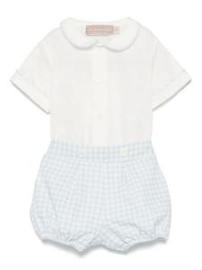 Комплект из топа и шортов в клетку гингем La Stupenderia, белый