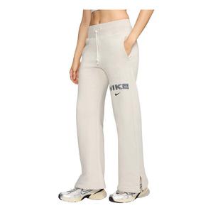 Брюки sportswear phoenix fleece high waisted wide leg logo pants asia sizing 'light orewood brown' Nike, коричневый