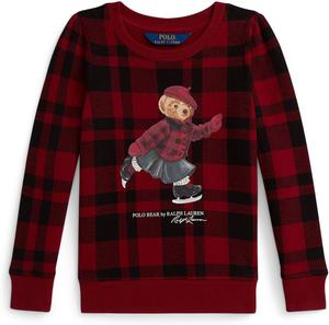 Флисовая толстовка Polo Bear в клетку Polo Ralph Lauren Kids, Edged Overcheck Holiday Red