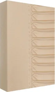 Простыня на резинке, плотная, трикотаж 100% хлопок 160x200 цвет слоновой кости светло-бежевый Zaratex