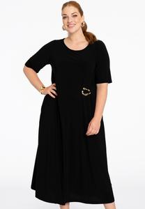 Платье YOEK LONG SLEEVE KNOTTED DETAIL, Black