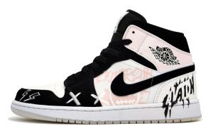 Баскетбольные кроссовки Air 1 Vintage женские, среднего размера, светло-розовый/белый Jordan