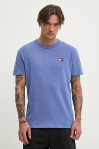 Хлопковая футболка Tommy Jeans, фиолетовый