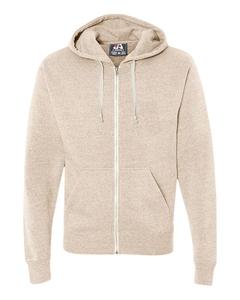 Толстовка Triblend Full-Zip с капюшоном J. America, цвет oatmeal triblend
