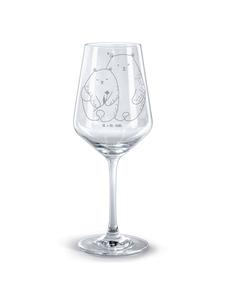 Бокал для красного вина, Bear Love, без надписи, прозрачный Mr. & Mrs. Panda