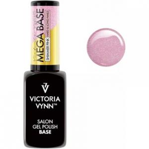 Hardi Mega Base UV Led Гибридный гель-лак для ногтей SHIMMER PINK Pink 8 мл Victoria Vynn