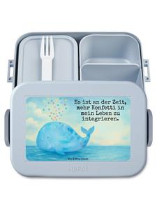 Mr. & Mrs. Panda Конфетти в виде кита для бенто-бокса с надписью, пастельно-голубого цвета