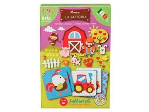 Sabbiarelli, волшебный песок для раскрашивания, Smart Kit Memory, Ферма