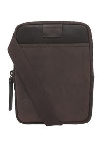 Сумка через плечо Brick Lane, кожа, однотонная, с накладным карманом, мужская strellson, цвет Darkbrown