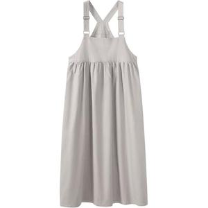 Женское платье без рукавов с U-образным вырезом, средней длины MUJI, светло-бежевый