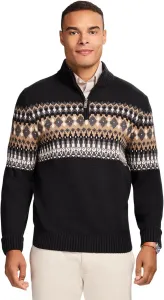 IZOD мужской праздничный свитер с молнией на четверть
