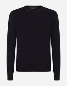 Кашемировый джемпер с круглым вырезом Dolce & Gabbana, синий