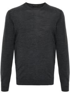 Джемпер из шерсти мериноса с круглым вырезом Dell'oglio, серый