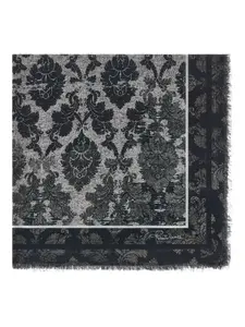 Шаль с принтом Roberto Cavalli, серый