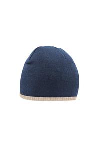 Двухцветная вязаная шапка Beechfield, темно-синий