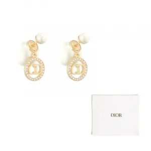 DIOR Серые серьги Silver Gray для женщин