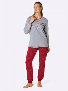 Comtessa Пижама серо-меланжевого красно-коричневого цвета